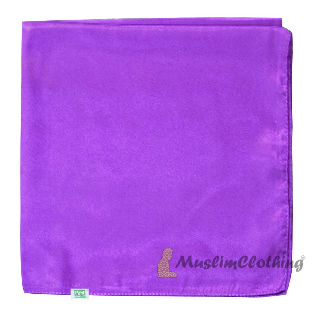Light Purple Borderless Satin Scarf Hijab Shawl Islamic Headwear