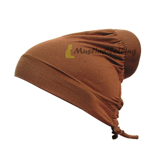 Brown One-Sized Soft Polyester Hair Bun Underscarf