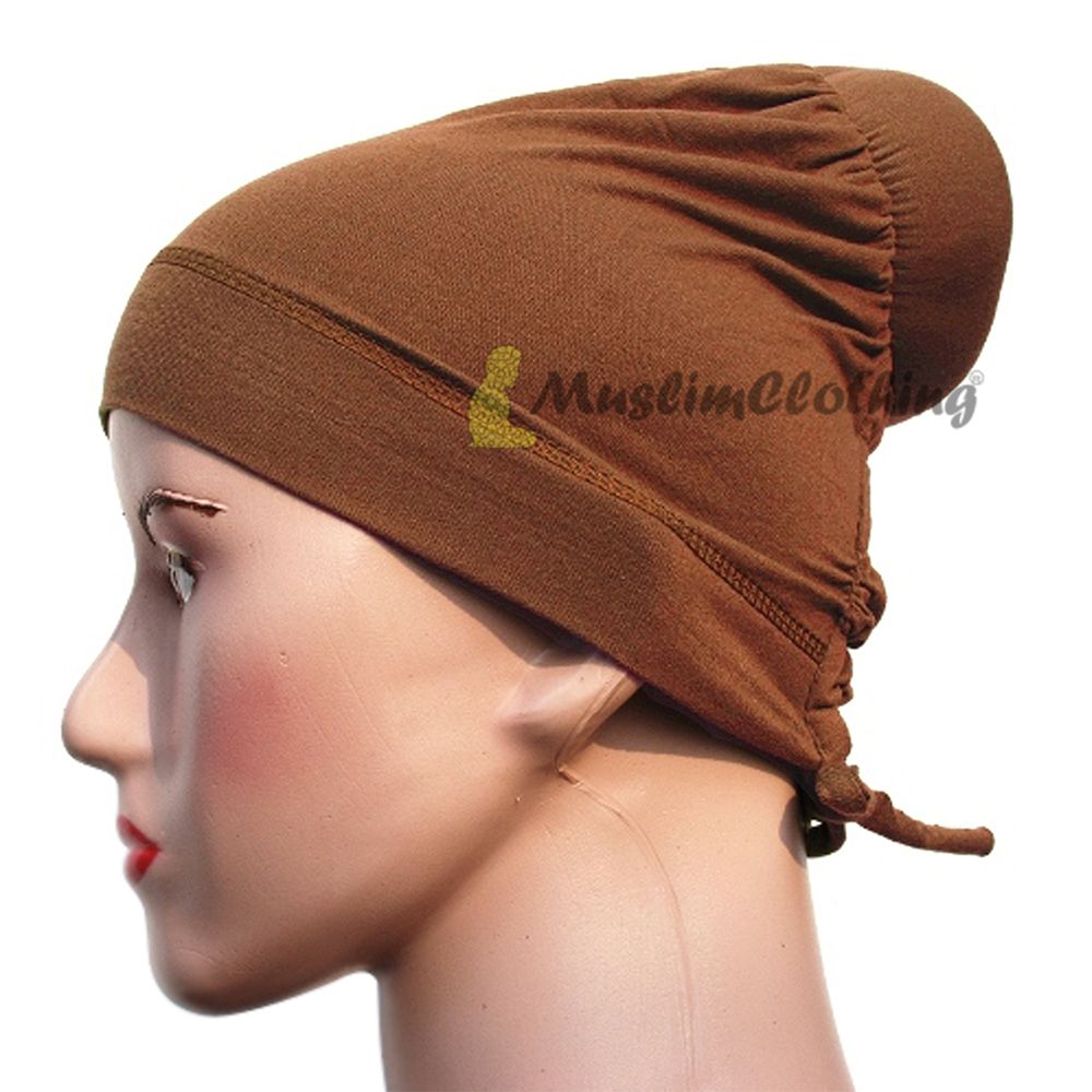 Brown One-Sized Soft Polyester Hair Bun Underscarf