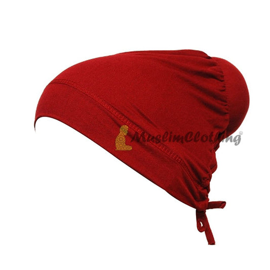 Maroon One-Sized Soft Polyester Hair Bun Underscarf