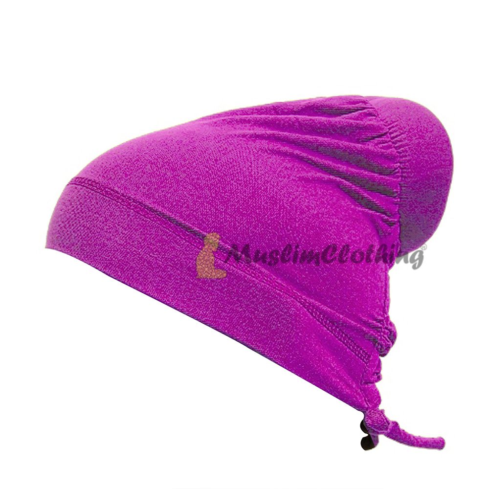 Purple One-Sized Soft Polyester Hair Bun Underscarf