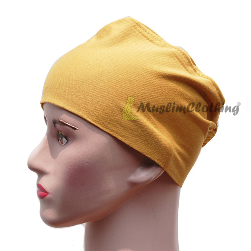 Mustard Women’S Pullover Underscarf For Scarves Hijabi Veil One-Size