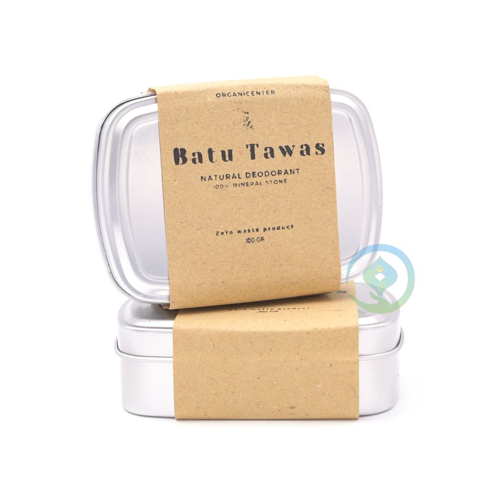 Natural Alum Stone Deodorant Bar – 100g Mineral Deodorant in Aluminum Storage Case