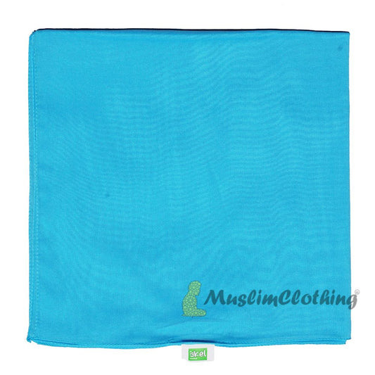 Light Blue Square Chiffon Scarf Hijab Kimar Hijabi From Turkey