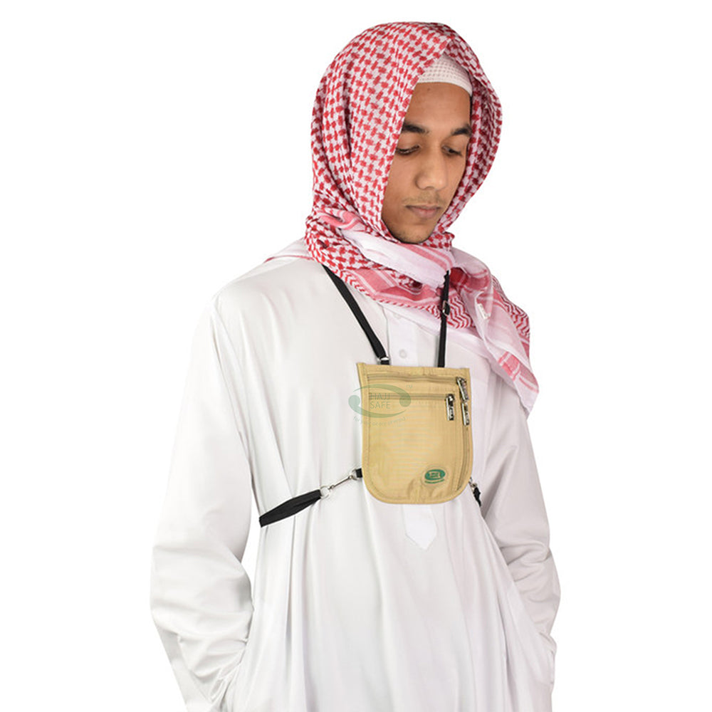 HajjSafe™ Haji &amp; Umrah - Tas Leher Anti Pencurian