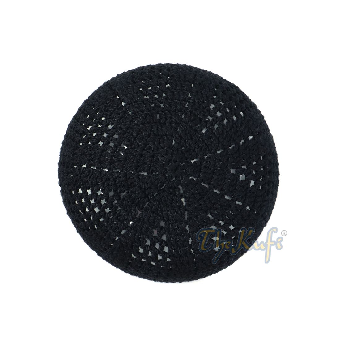 Kufi hitam Rekaan Tenunan Ketat &amp; Longgar Tudung Kait Crochet