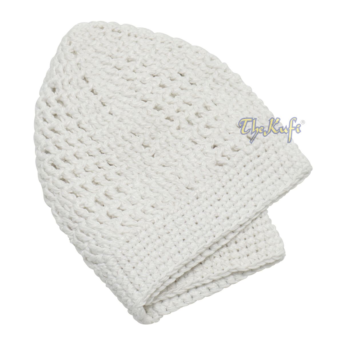 White Kufi Cap | Handcrocheted Arifin Ilham Crochet Knitted Muslim Hat