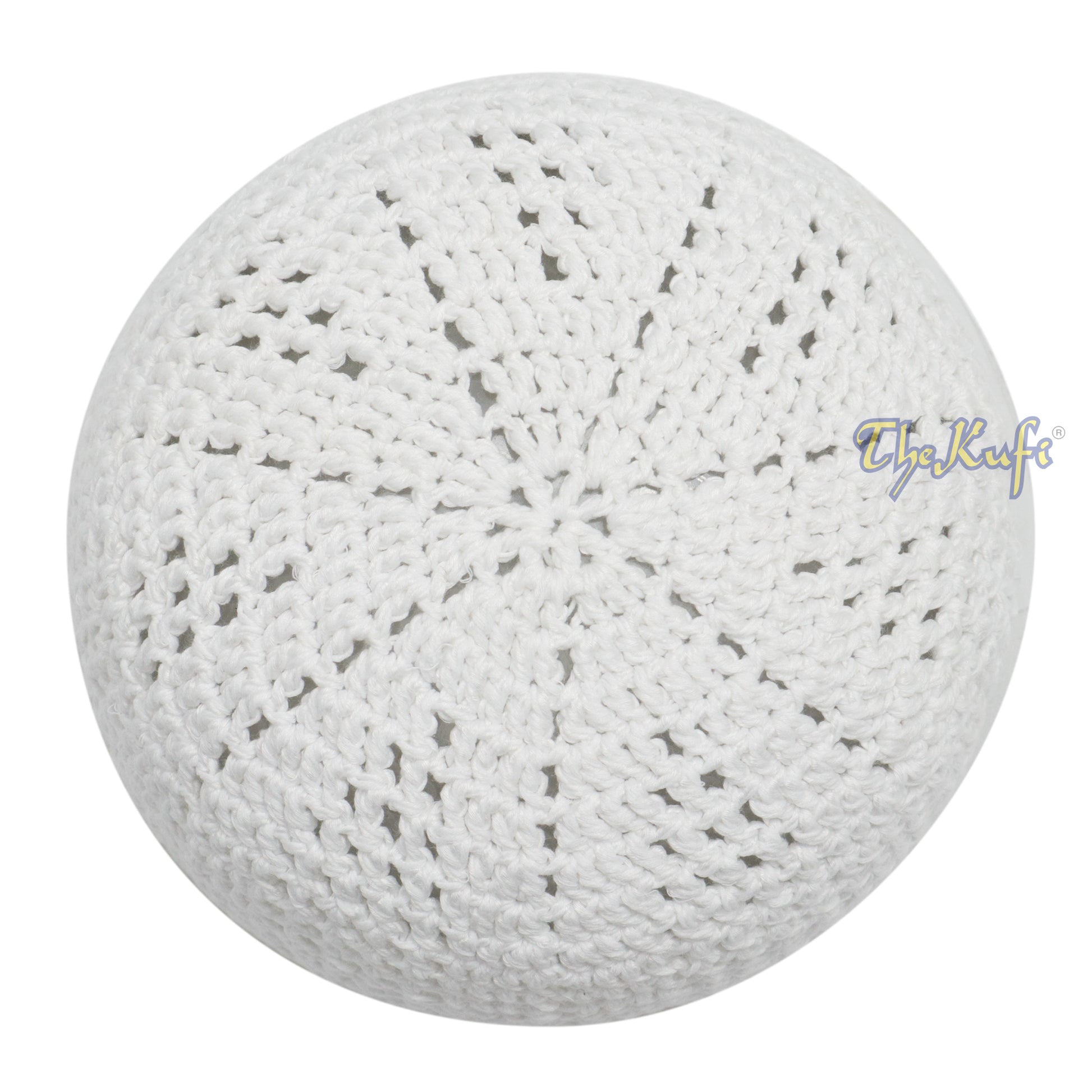 Buy 1 Get 1 Free! White Kufi Tight & Loose Weave Design Crochet Knit Cap