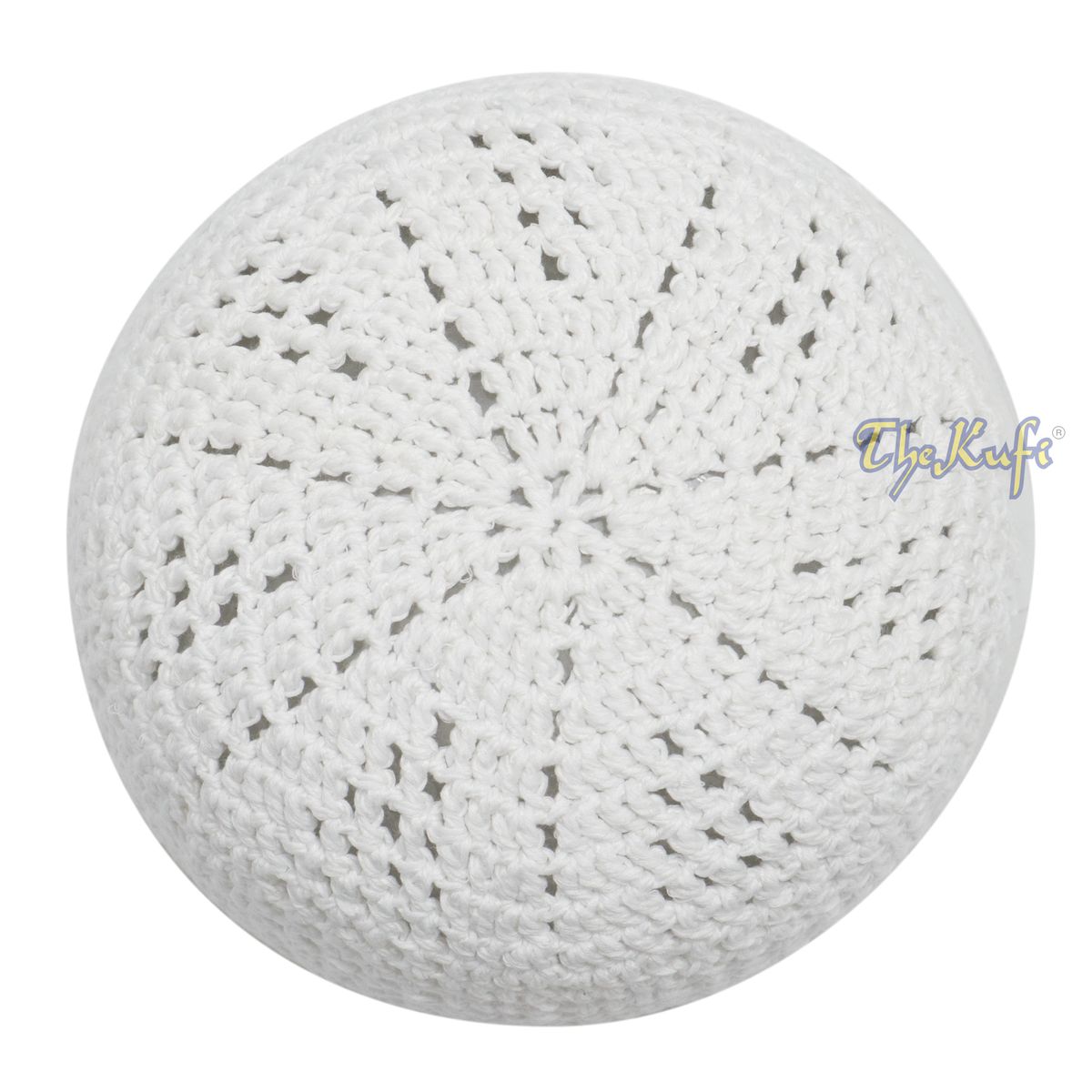 White Kufi Cap | Handcrocheted Arifin Ilham Crochet Knitted Muslim Hat