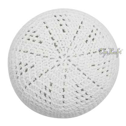 White Kufi Cap | Handcrocheted Arifin Ilham Crochet Knitted Muslim Hat