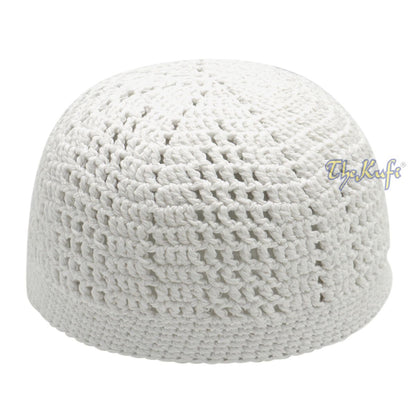 White Kufi Cap | Handcrocheted Arifin Ilham Crochet Knitted Muslim Hat