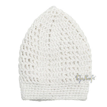 White Kufi Cap | Handcrocheted Arifin Ilham Crochet Knitted Muslim Hat