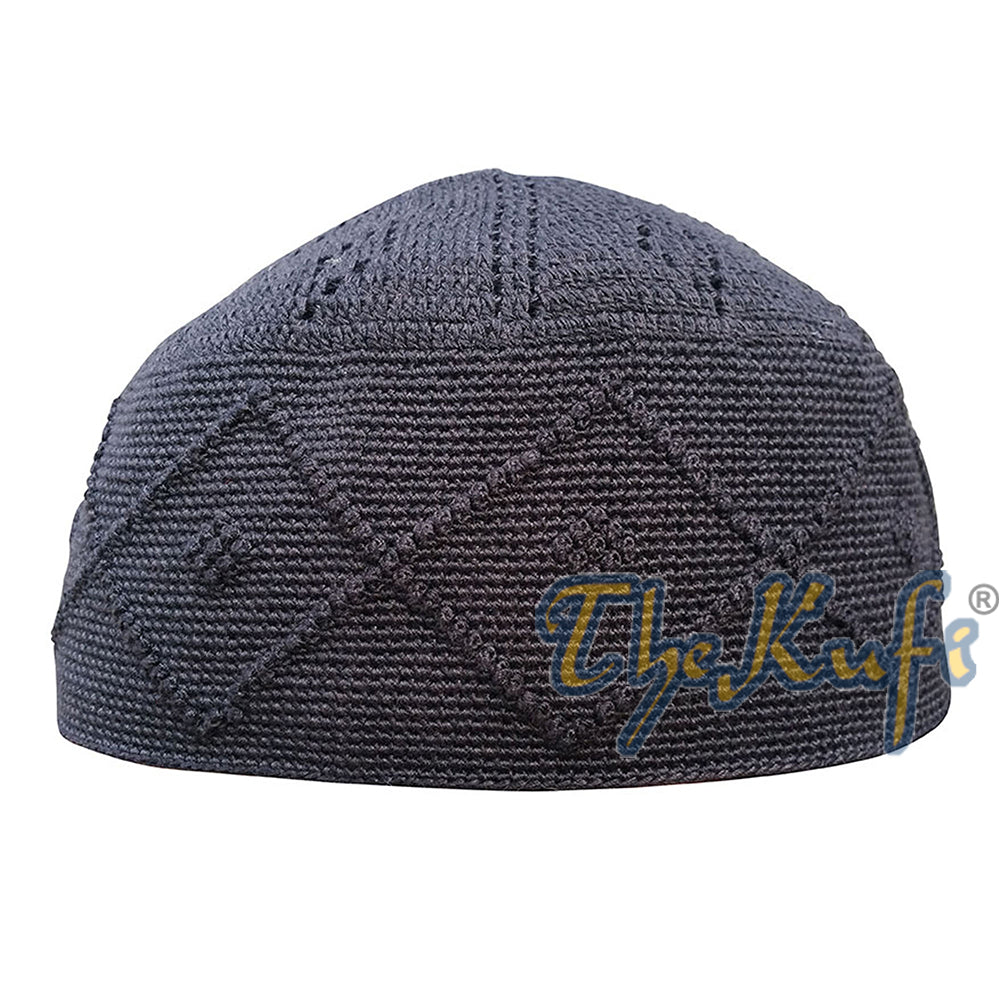 Black Open Weave Hand-Crochet Big Soft Comfortable Diamond Design