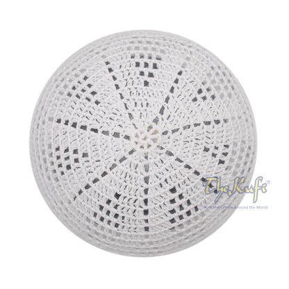 Kait tangan Putih Sana Open Tenunan Kufi Topi Solat