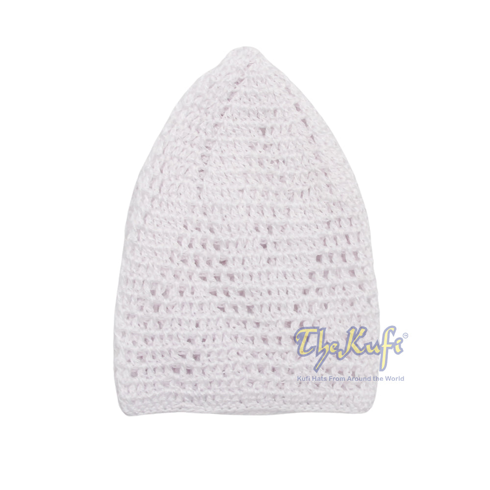 Kait tangan Putih Sana Open Tenunan Kufi Topi Solat