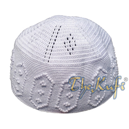 Desain Simpul Putih Katun Satu Ukuran Buatan Tangan Habaib Kufi Yaman