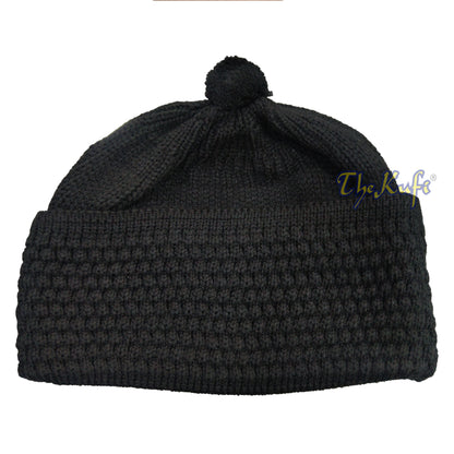 Topi Beanie Akrilik Kapas Panas Satu Saiz Anyaman Tebal Stretchy Double Layer dengan Bawal