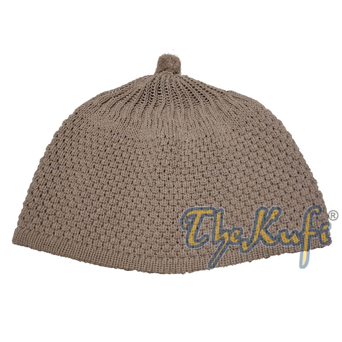 Light Beige Turkish-style Knit Stretchy Warm Beanie Hat