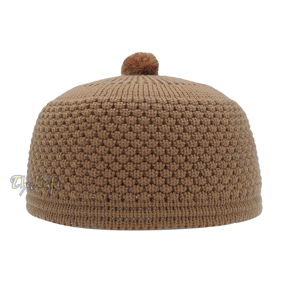 Brown Turkish-style Knit Stretchy Warm Beanie Hat