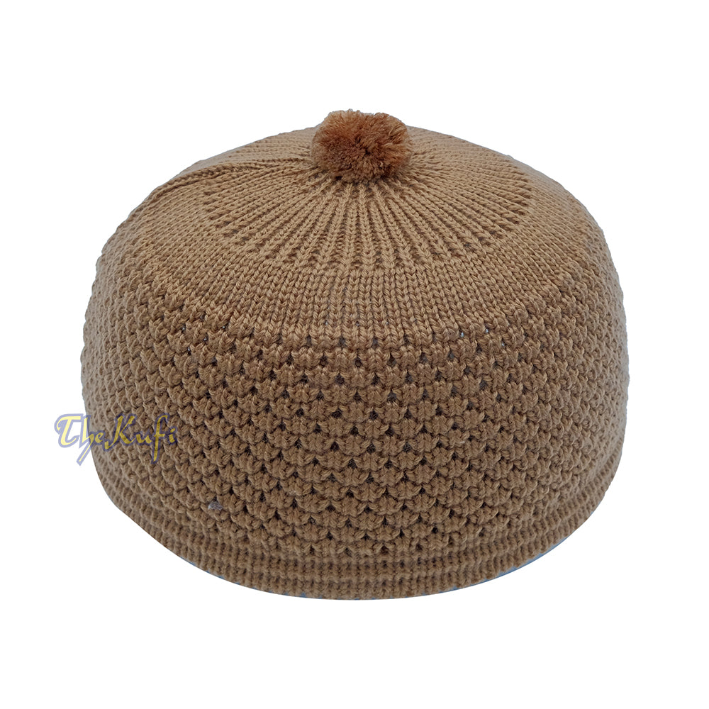 Brown Turkish-style Knit Stretchy Warm Beanie Hat