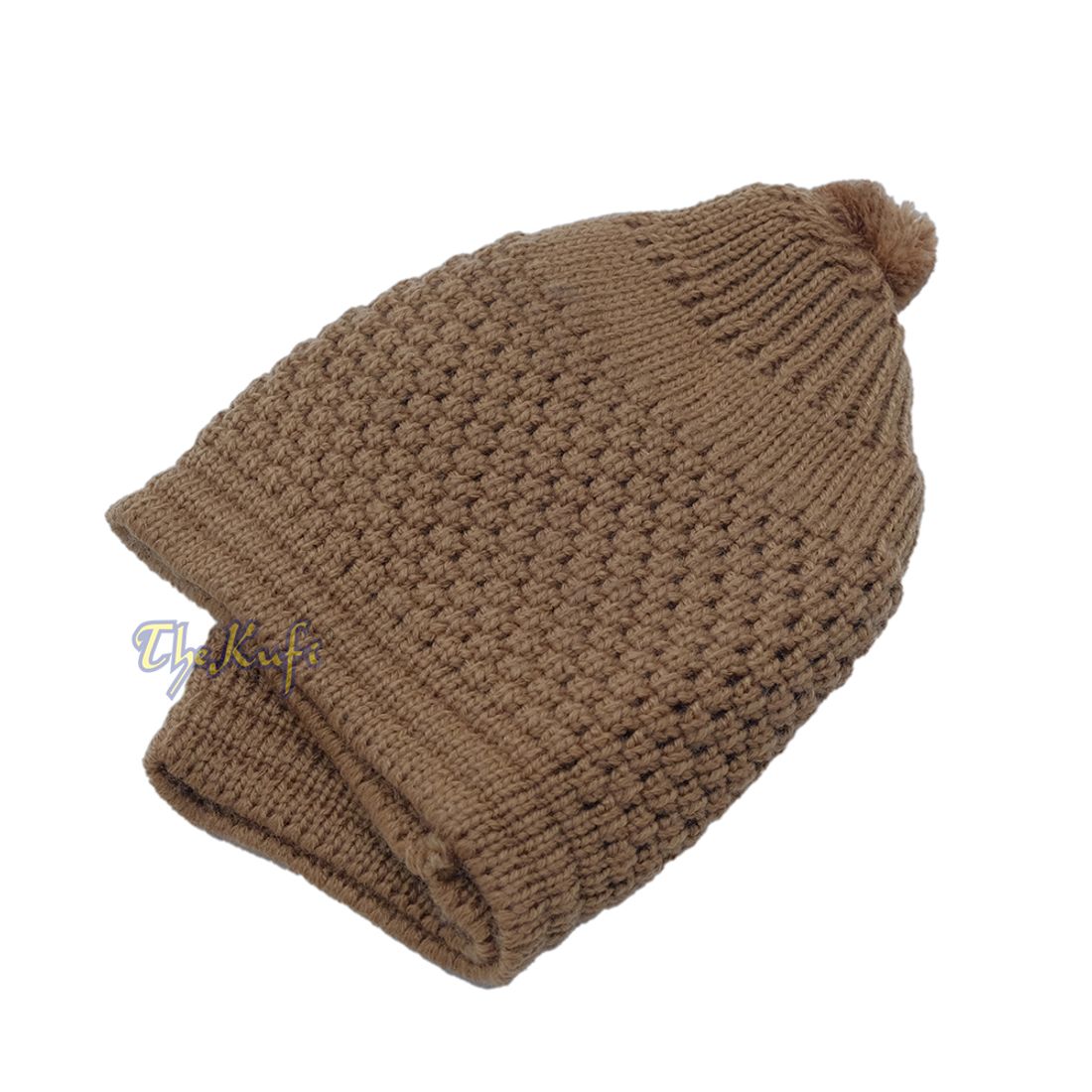Brown Turkish-style Knit Stretchy Warm Beanie Hat