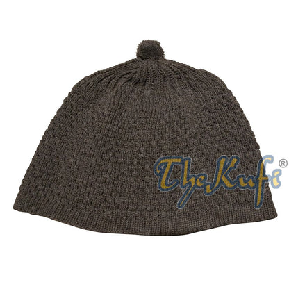 Dark Gray Turkish-Style Knit Stretchy Beanie One-Size