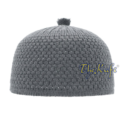 Dark Gray Turkish-Style Warm Stretchy Beanie Cap One-Size