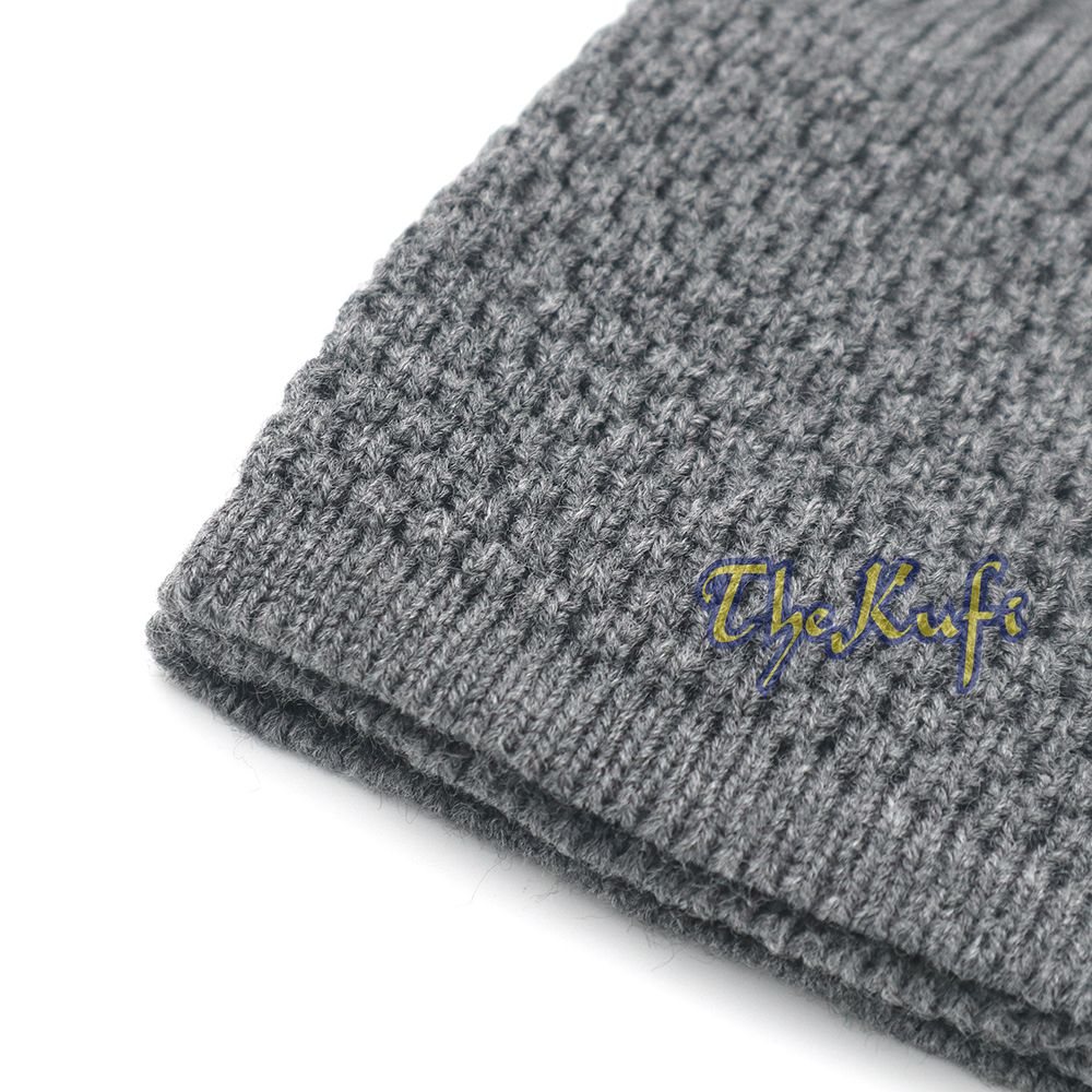 Dark Gray Turkish-Style Warm Stretchy Beanie Cap One-Size