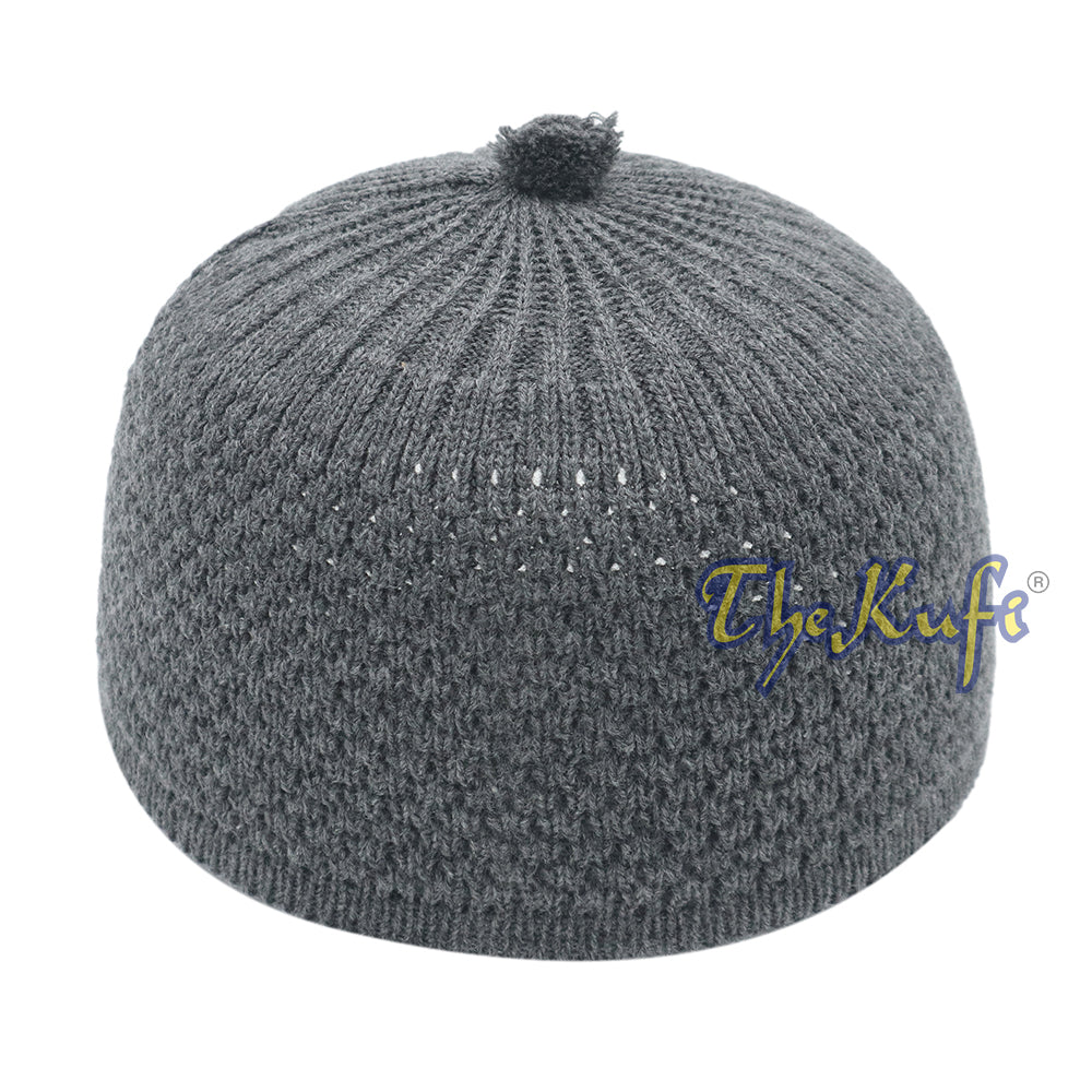 Dark Gray Turkish-Style Warm Stretchy Beanie Cap One-Size
