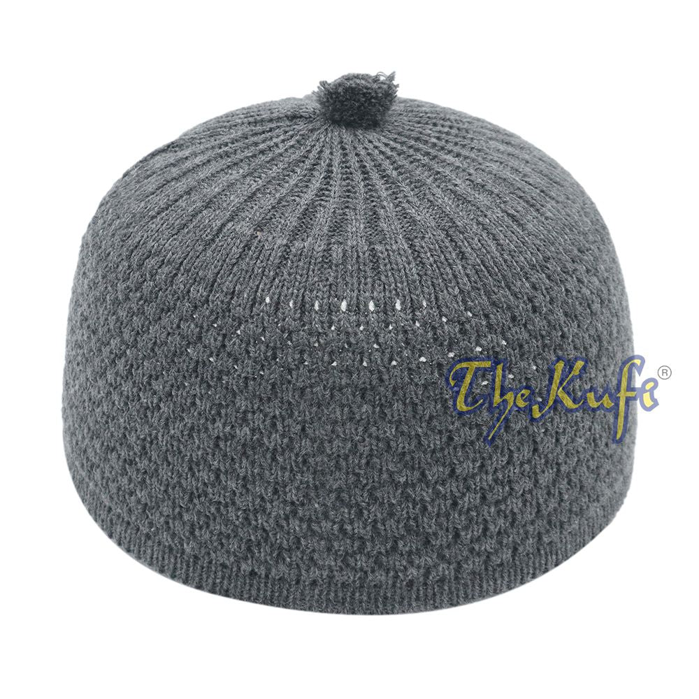 Dark Gray Turkish-Style Warm Stretchy Beanie Cap One-Size
