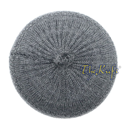 Dark Gray Turkish-Style Warm Stretchy Beanie Cap One-Size
