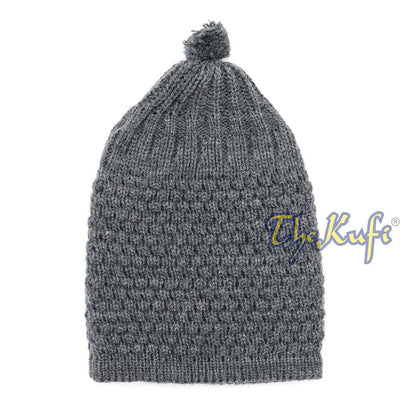 Dark Gray Turkish-Style Warm Stretchy Beanie Cap One-Size