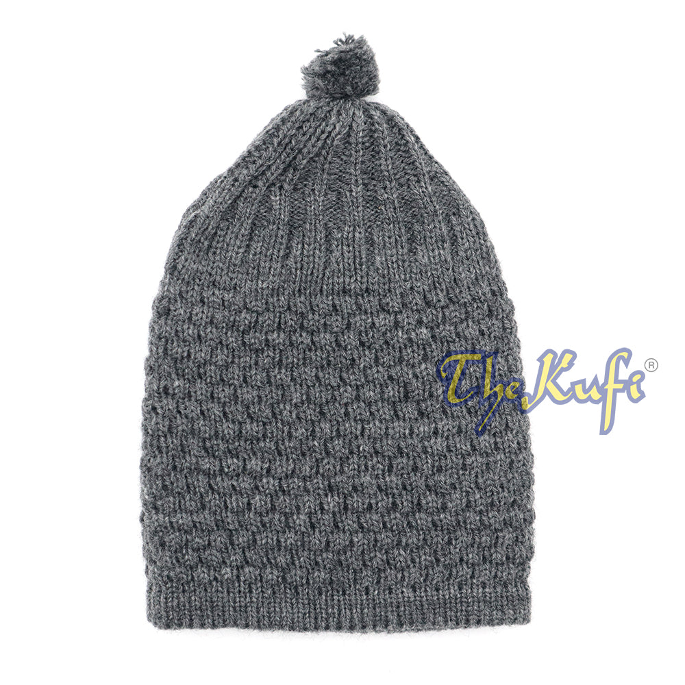 Dark Gray Turkish-Style Warm Stretchy Beanie Cap One-Size