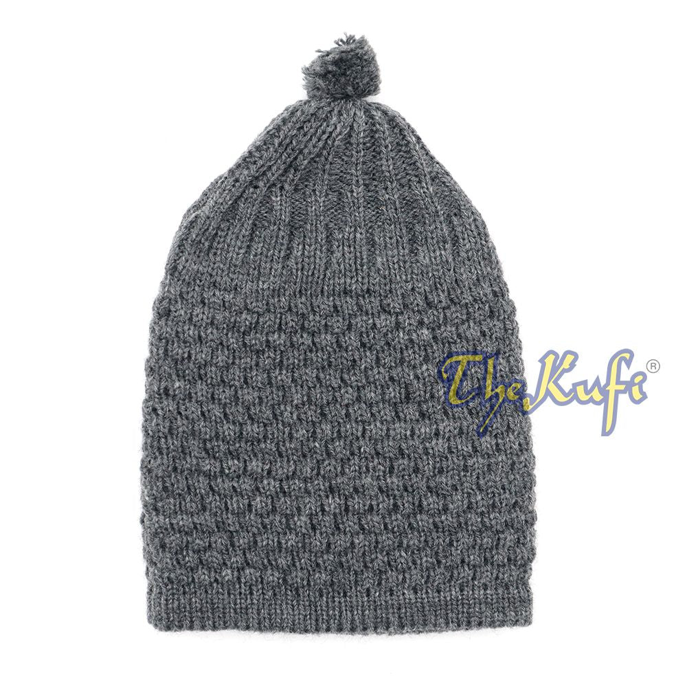 Dark Gray Turkish-Style Warm Stretchy Beanie Cap One-Size