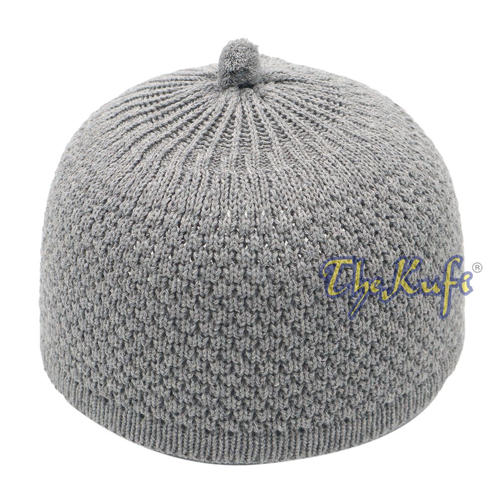 Gray Turkish-Style Stretchy Winter Beanie Cap One-Size