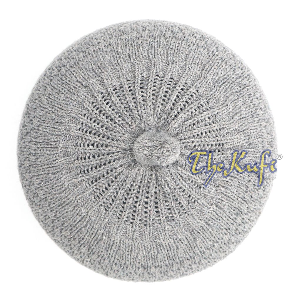 Gray Turkish-Style Stretchy Winter Beanie Cap One-Size