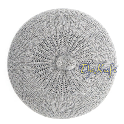 Gray Turkish-Style Stretchy Winter Beanie Cap One-Size