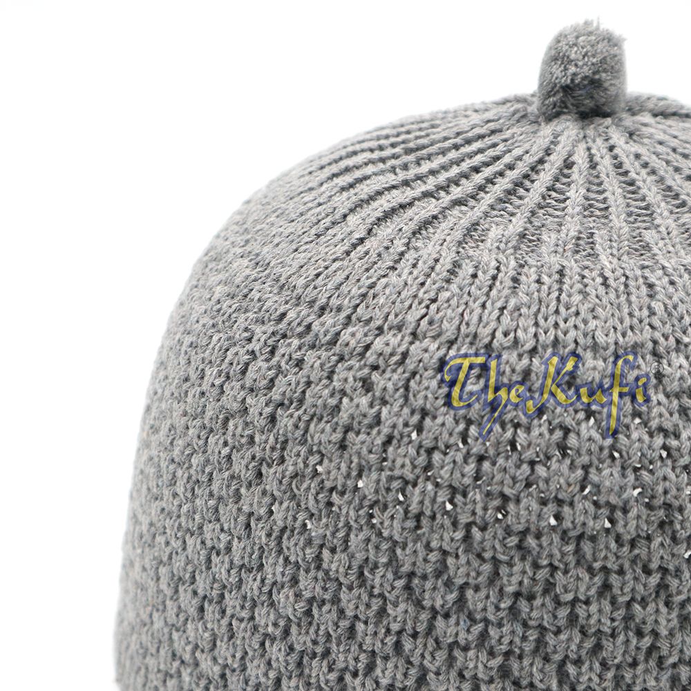 Gray Turkish-Style Stretchy Winter Beanie Cap One-Size