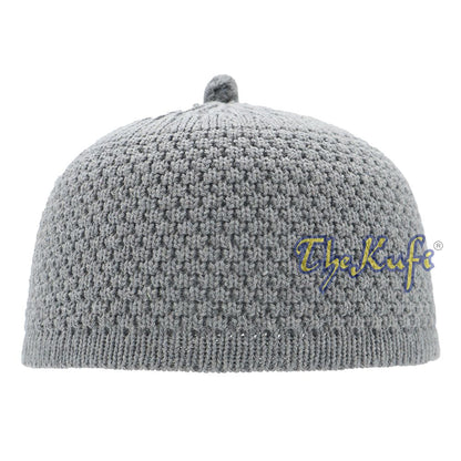 Gray Turkish-Style Stretchy Winter Beanie Cap One-Size