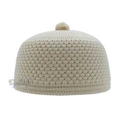 Light Brown Turkish-Style Knit Stretchy Warm Beanie Hat