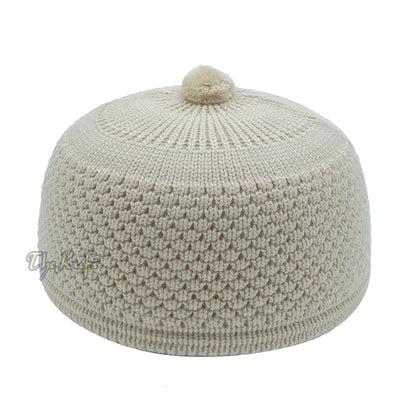 Light Brown Turkish-Style Knit Stretchy Warm Beanie Hat