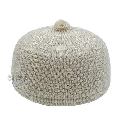 Topi Beanie Hangat Rajut Gaya Turki Coklat Muda