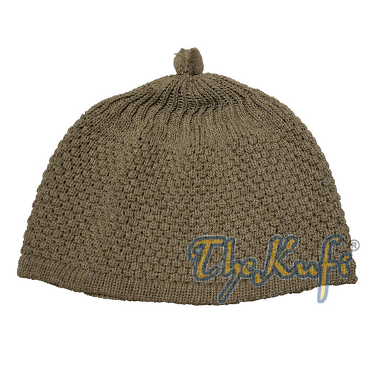 Topi Beanie Hangat Panas Berkait Gaya Turki Hijau Zaitun Muda