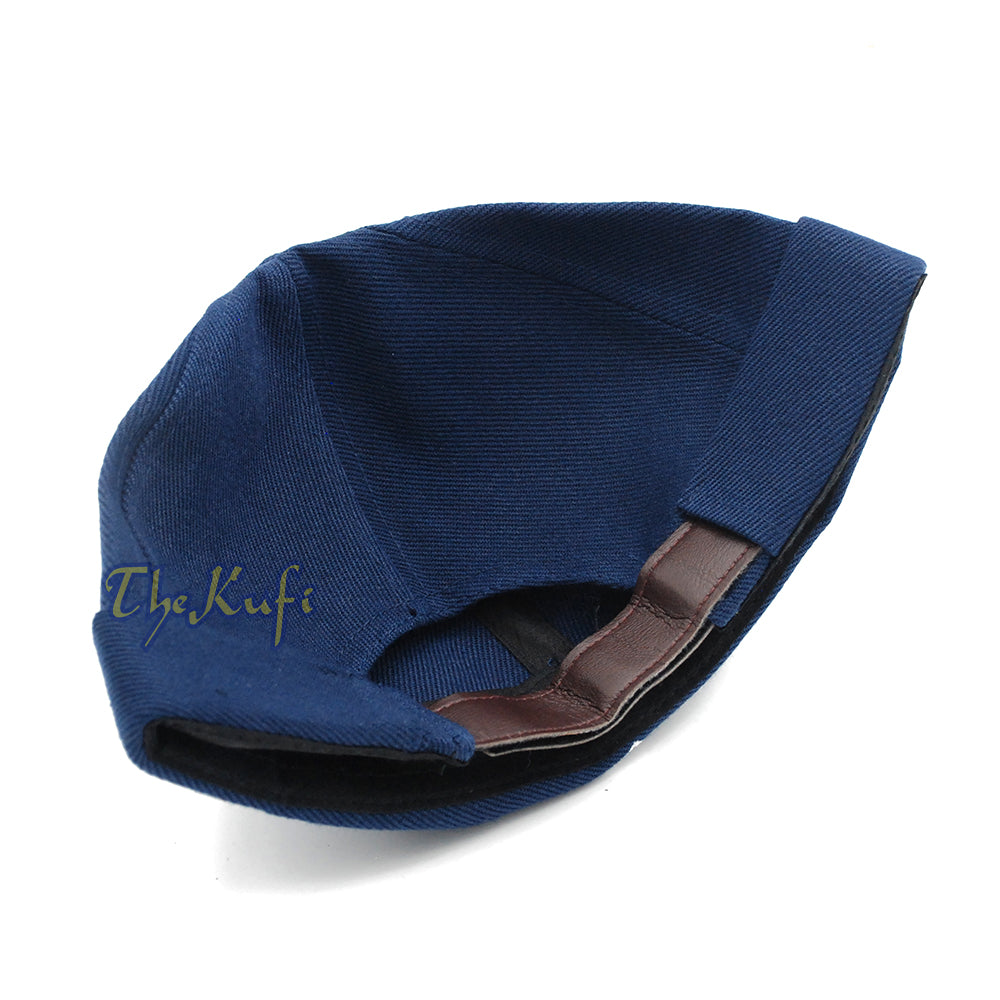 Rasulullah Navy Blue Sandal Symbol Brimless Baseball Cap Kufi One-size Adjustable Muslim Hat