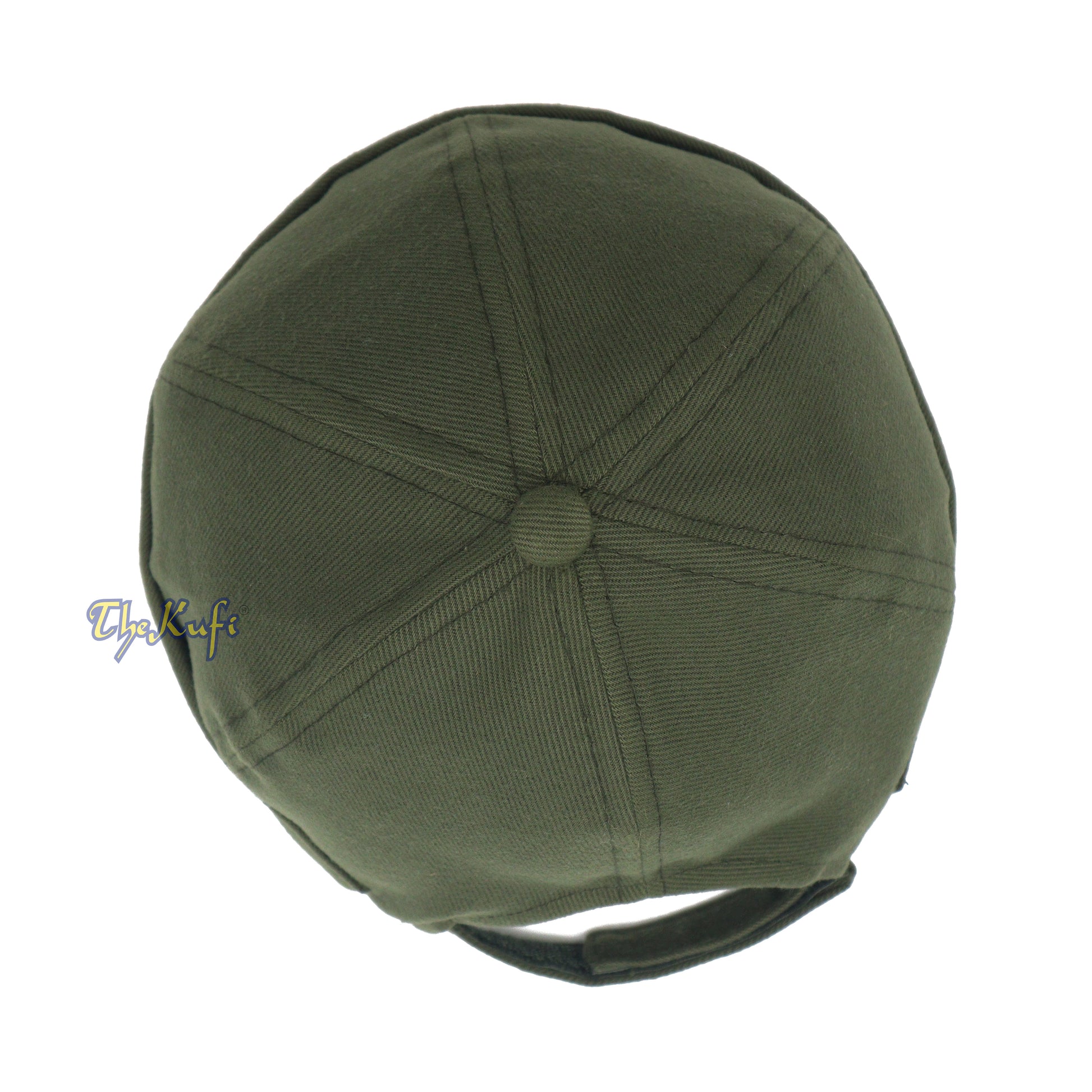 Army Green Visorless Baseball Cap Adjustable Strap & Velcro