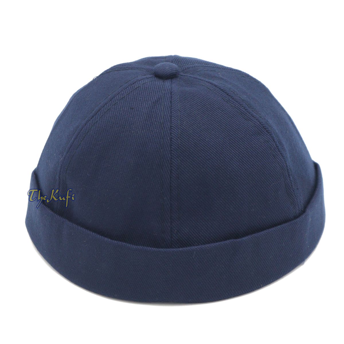 Navy Blue Visorless Baseball Cap Adjustable Strap & Velcro – Muslim Mall