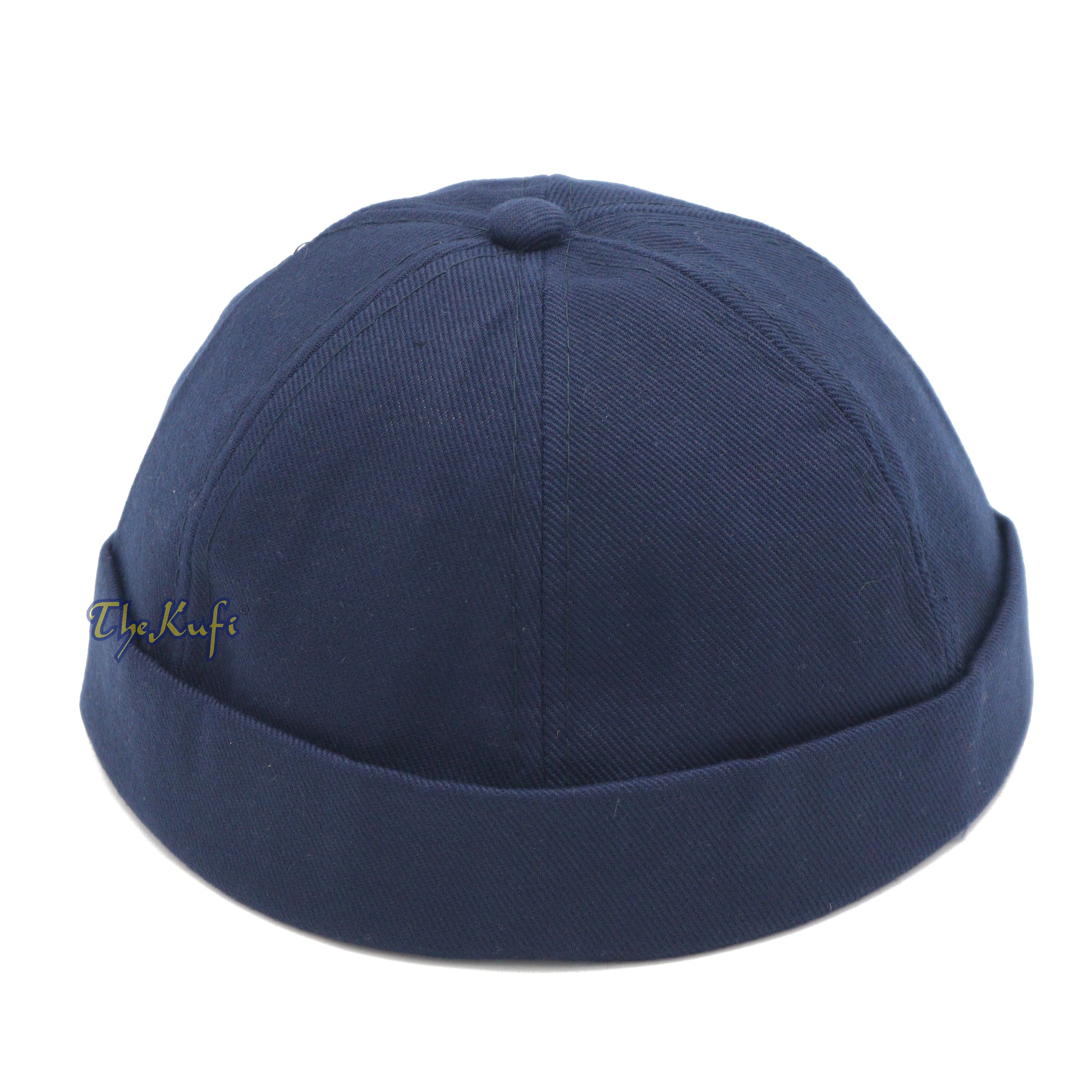 Navy Blue Visorless Baseball Cap Adjustable Strap & Velcro