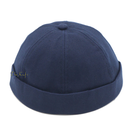 Tali Dapat Disesuaikan Biru Laut &amp; Topi Bisbol Tanpa Pinggiran Velcro