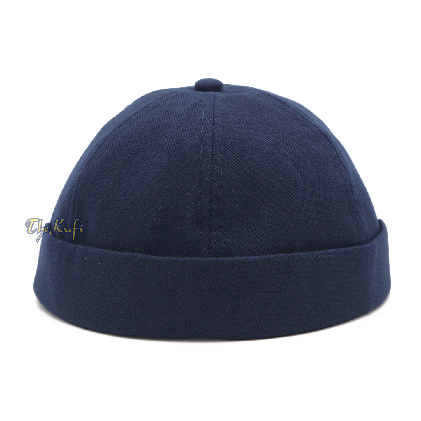 Navy Blue Visorless Baseball Cap Adjustable Strap & Velcro