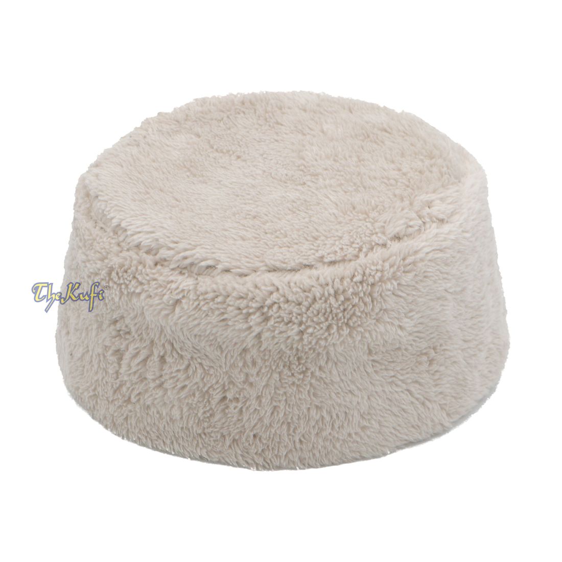 Cream Winter Kufi Faux Fur Warm Chechen Uzbeki Style Islamic Hat Plush One-size Medium-large Stretchy 4-inch Tall Head Cover Muslim